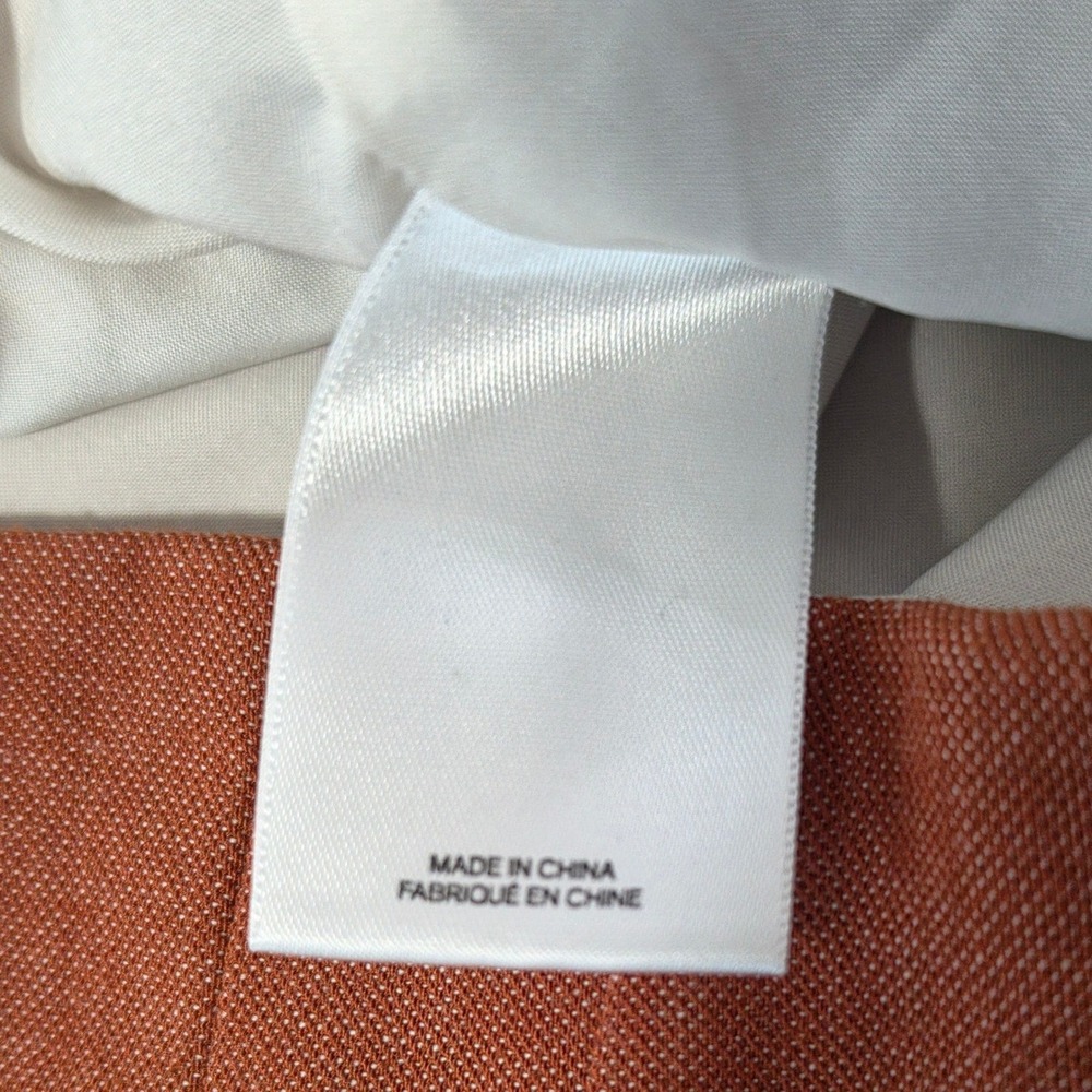 Express Rust Orange Textured Pencil Skirt Size 18 Back Vent Lined Professional - Picture 4 of 6
